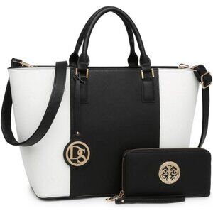 Versatile 15x6 Women's Work Tote Handbag with Wallet & Anti-Scratch Design